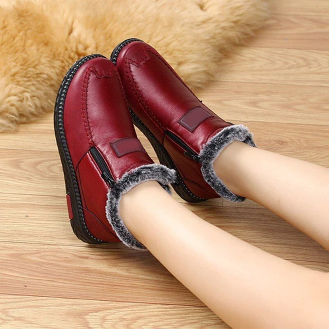 Women's Trendy Thermal Insulation Fur Lining Outdoor Boots with Non-Slip Sole