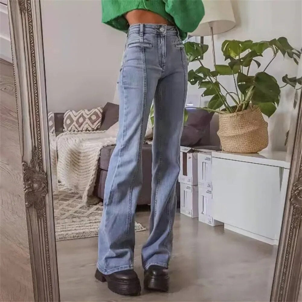 Vintage Red Star Flare Jeans