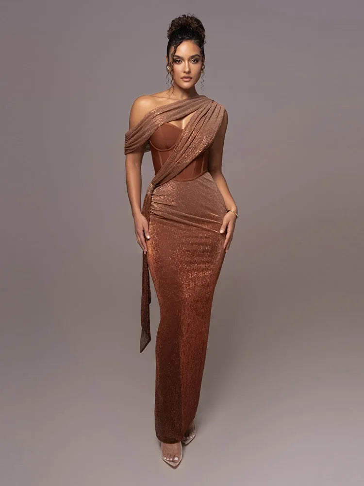 Women's Statement One-Shoulder Evening Dress for Special Events