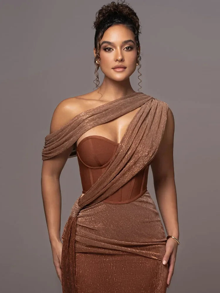 Women's Statement One-Shoulder Evening Dress for Special Events