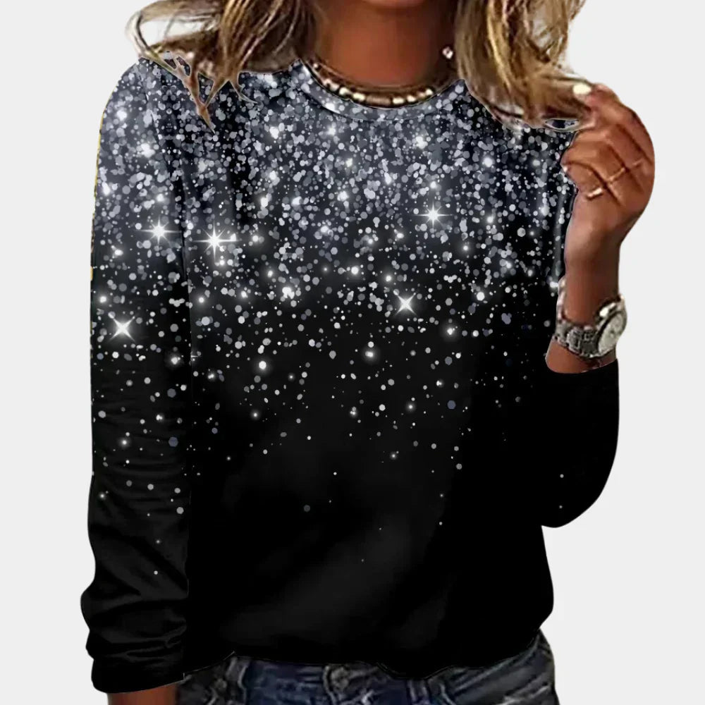 Women’s Winter Sweater Snowflake Print Long Sleeve Top
