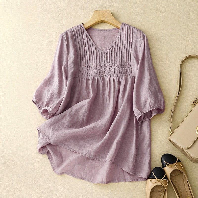 Vivencia | Women’s Cotton-Linen Summer Blouse