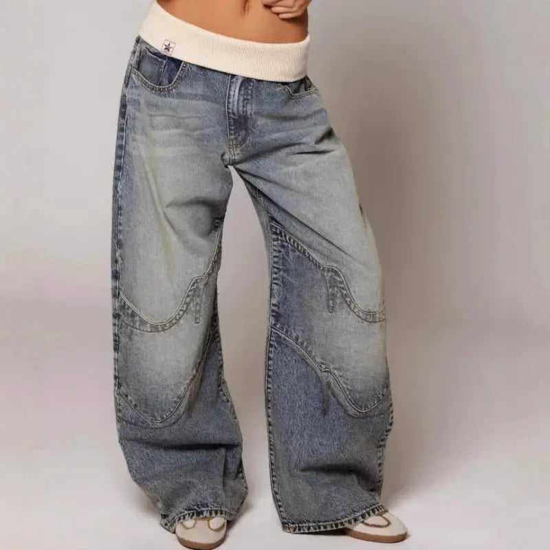 Zaria | Women’s Wide Leg Vintage Denim Trousers