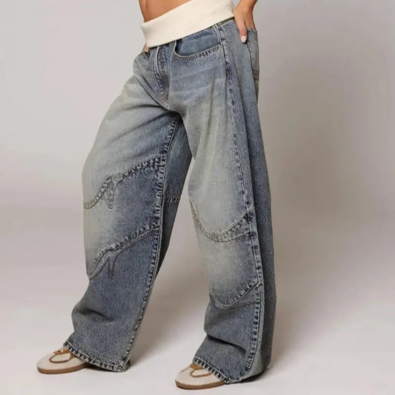 Zaria | Women’s Wide Leg Vintage Denim Trousers