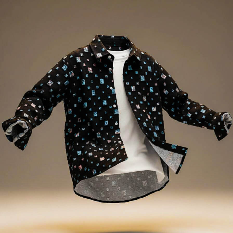 Mosaic | Men’s Premium Cotton Blend Patchwork Shirt