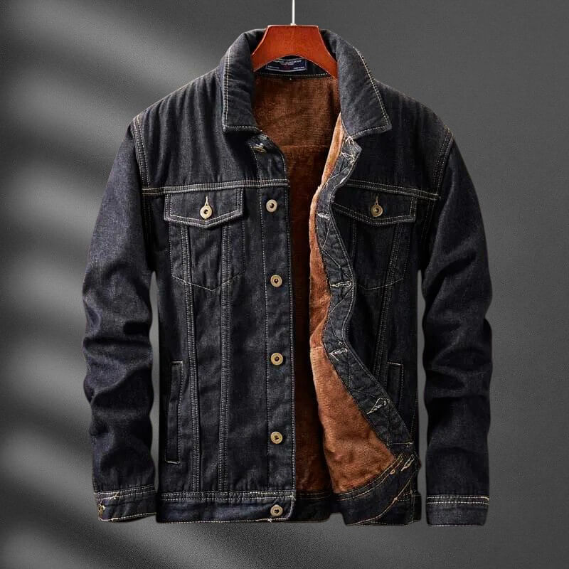 Denvar | Men’s Organic Cotton Denim Shearling Jacket