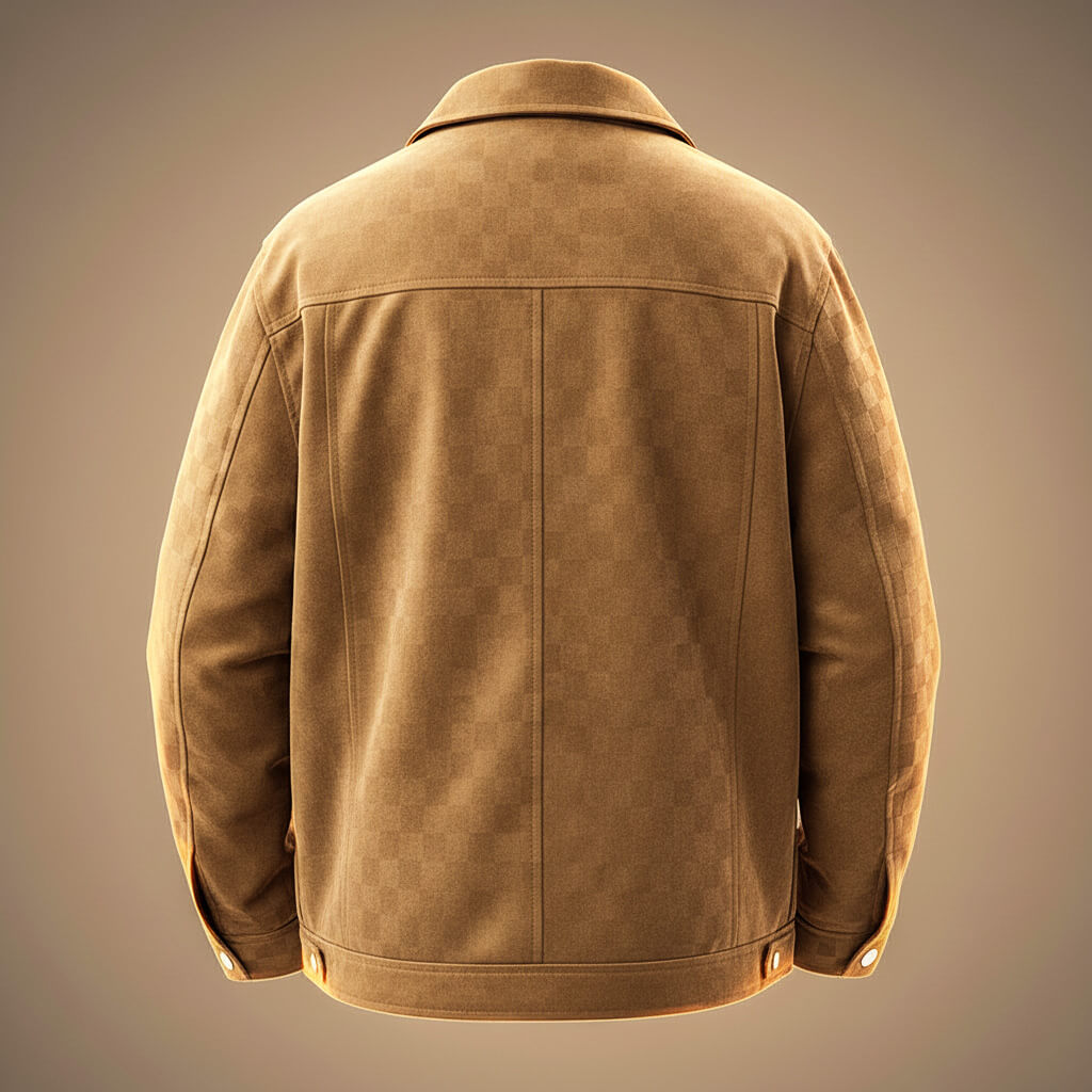 Sorello | Men’s Checkered Suede Jacket