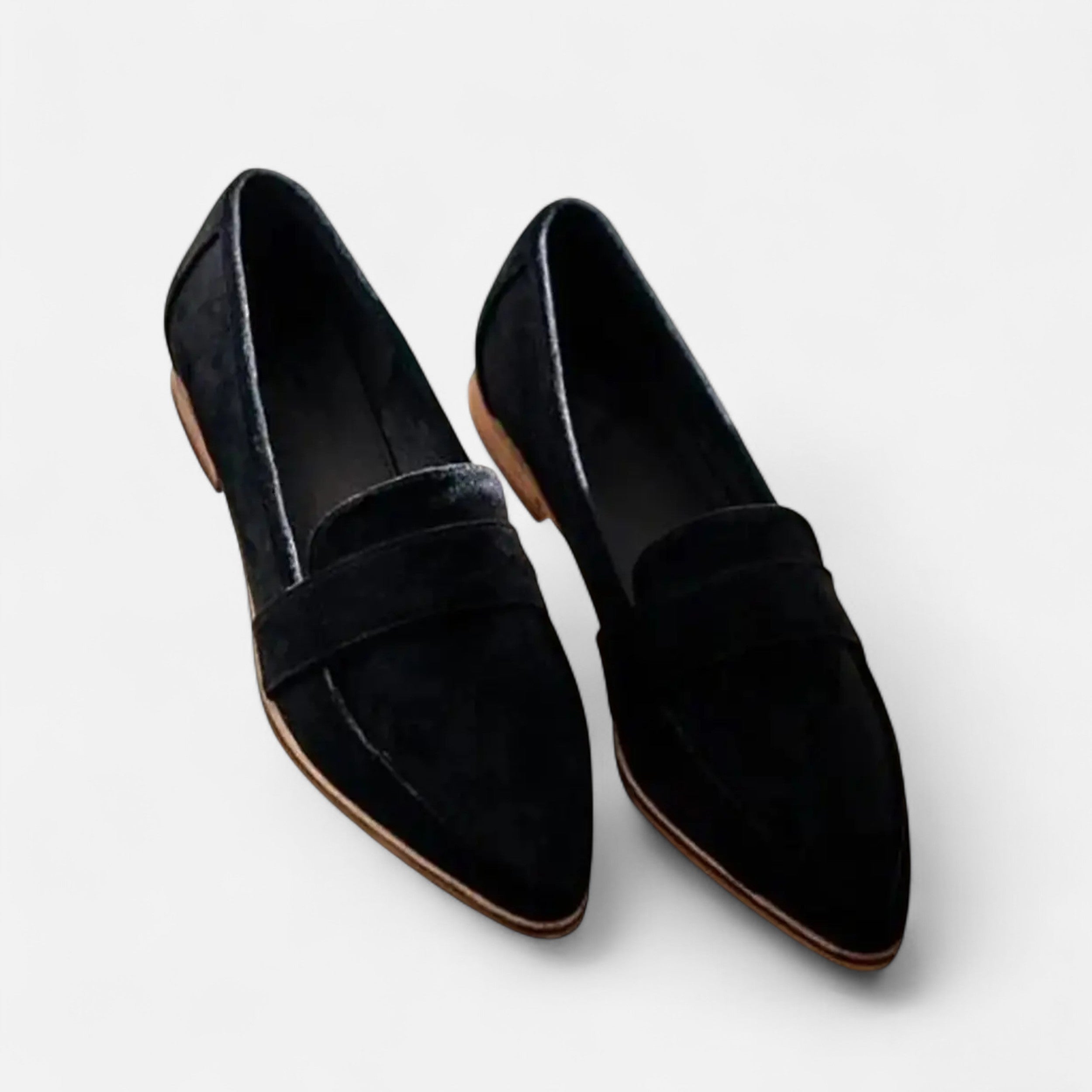 Women’s Retro Formal Shallow Slip-on Loafers with Pointed-Toe
