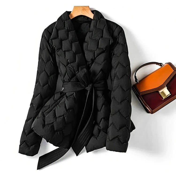 Leanna | Quilted Belted Down Coat