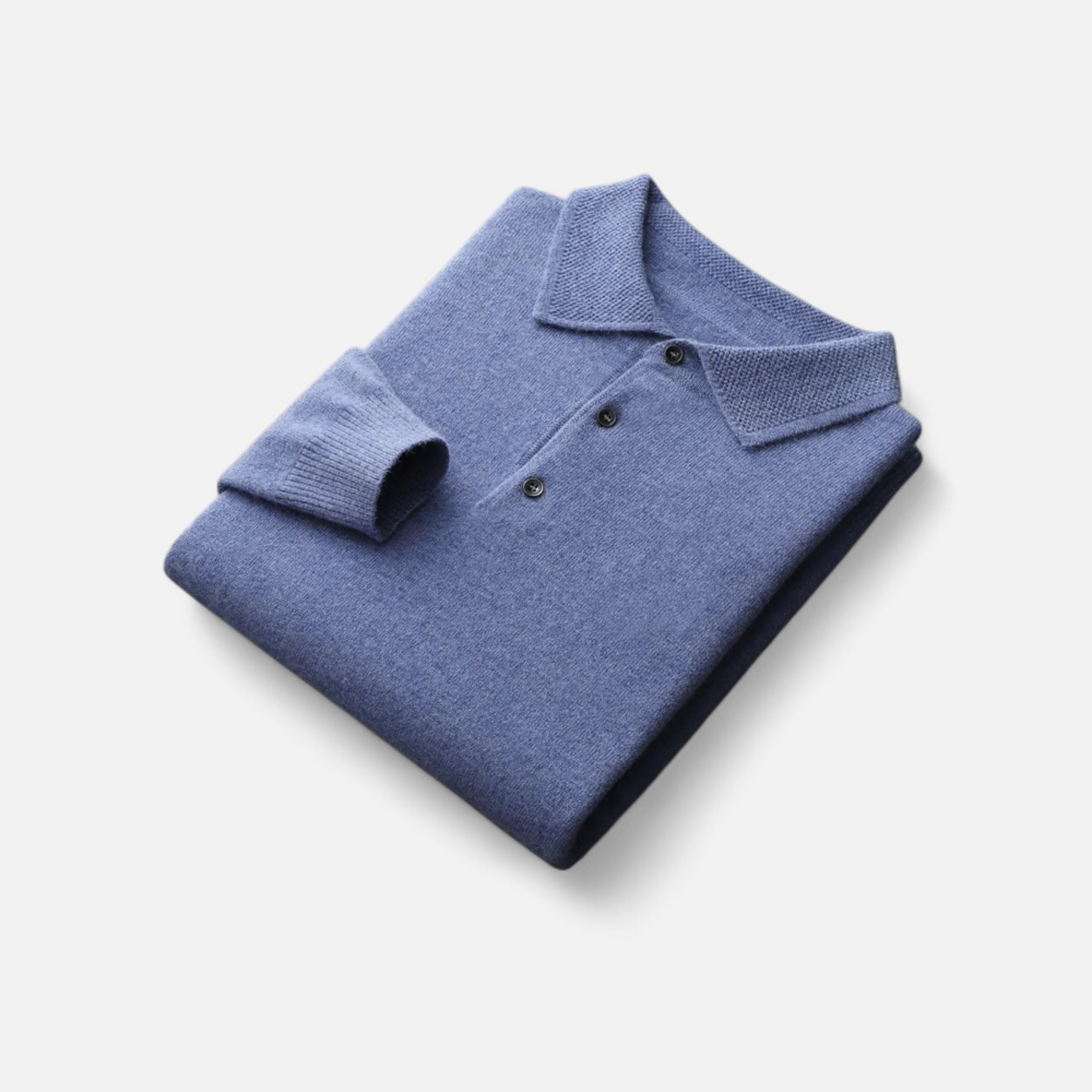 Smart-Casual Warm Merino Polo Sweater for Men