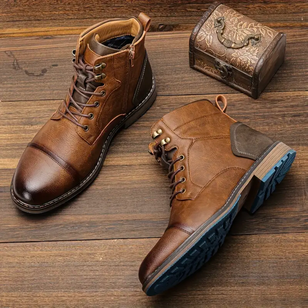 Fashionable Sturdy Hiking Men’s Boots with Grip Sole