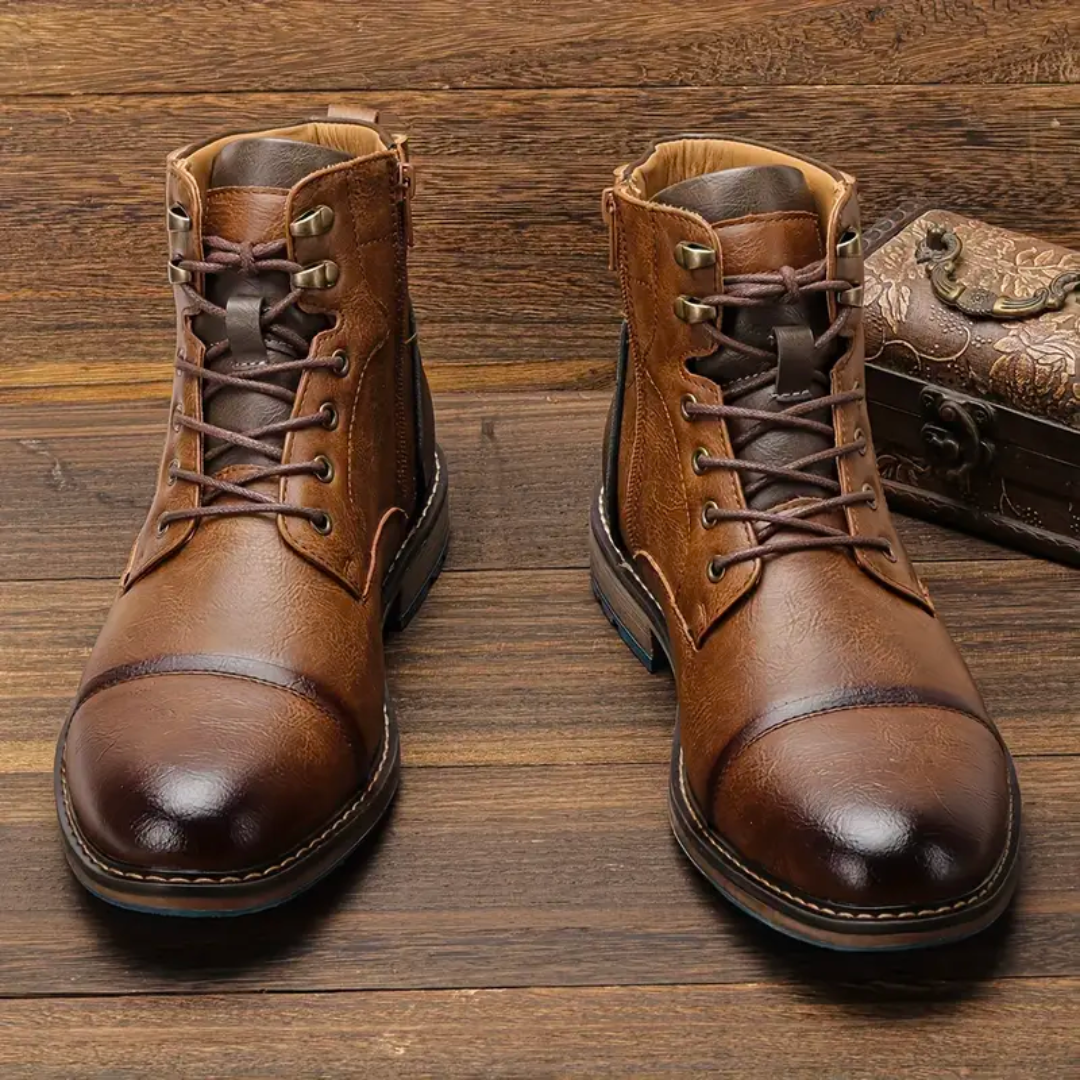 Fashionable Sturdy Hiking Men’s Boots with Grip Sole
