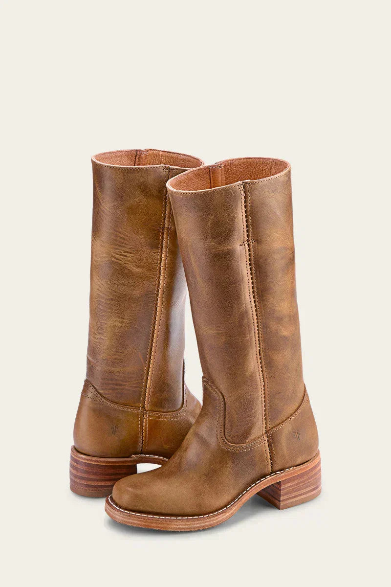 Women’s Mid Calf Western Boots with Block Heel