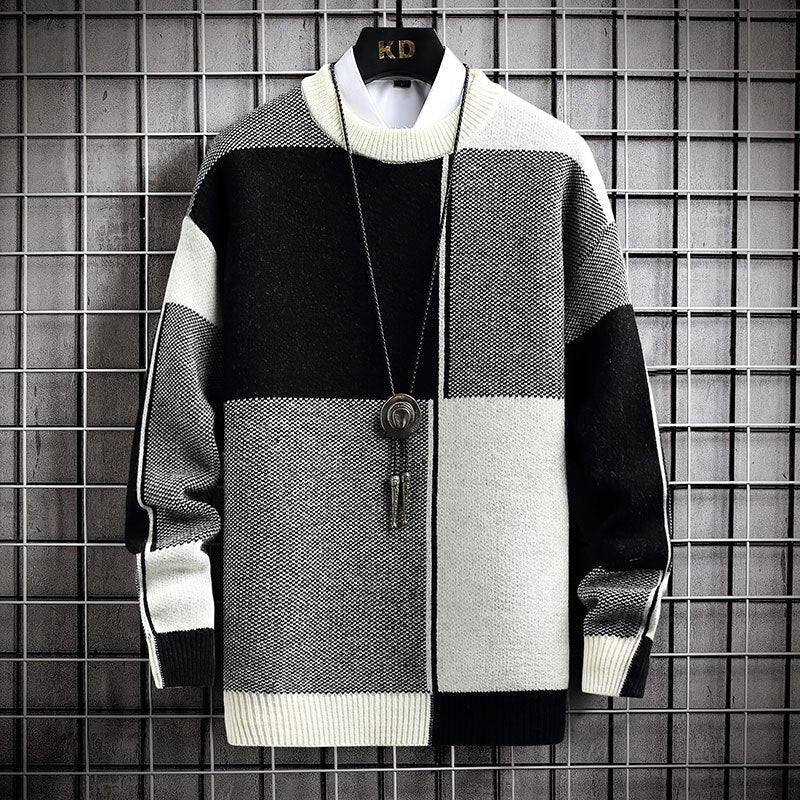 Men's Warm  Cozy Knitted Sweater for Winter and Mid-Season