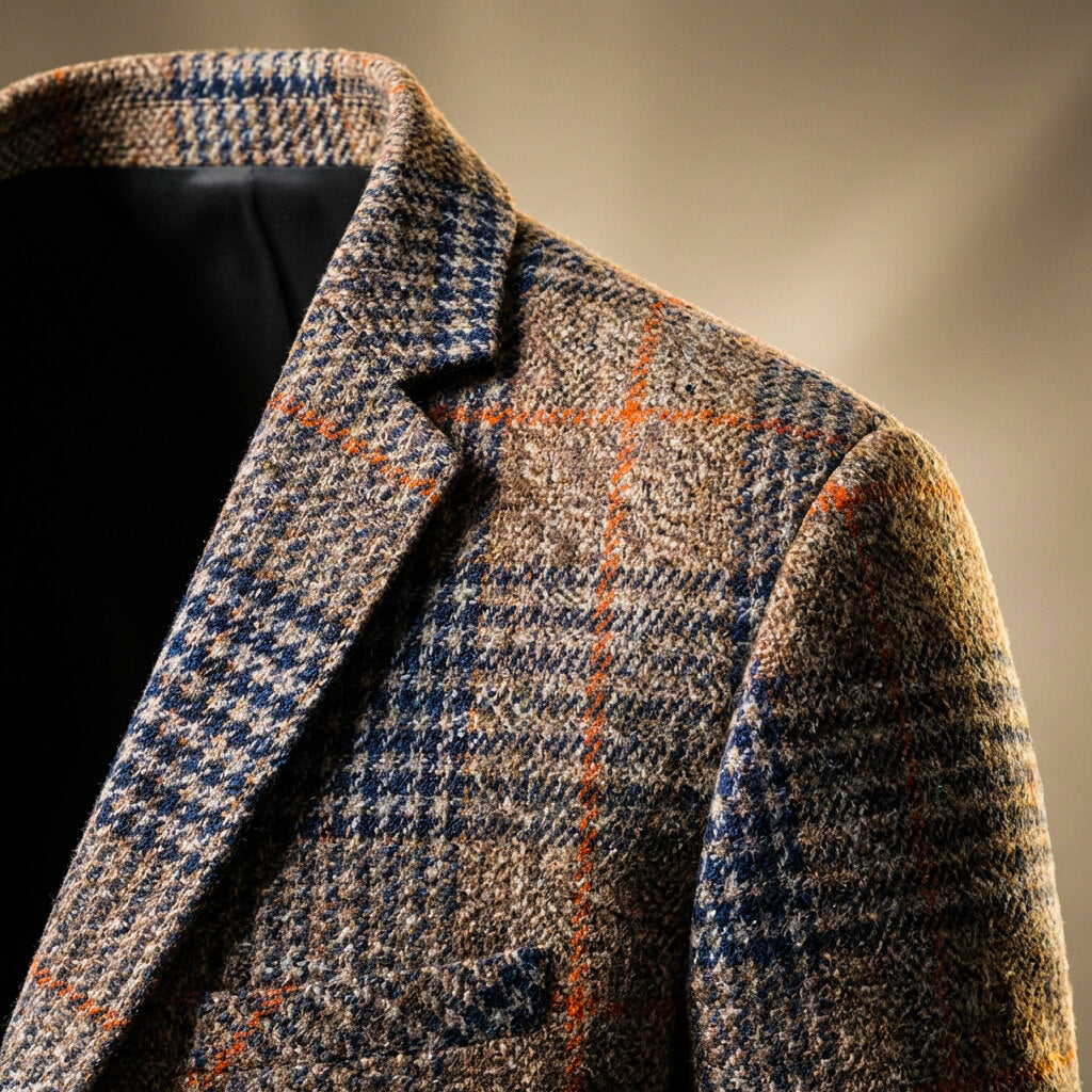 Valentio | Men’s Wool-Blend Houndstooth Blazer