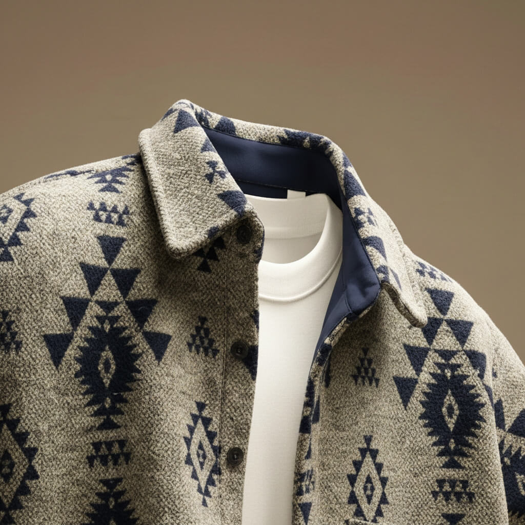 Crellan | Men’s Southwestern Wool Blend Jacket