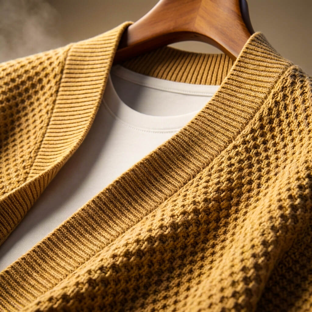 Coleste | Men’s Pima Cotton Honeycomb Knit Cardigan