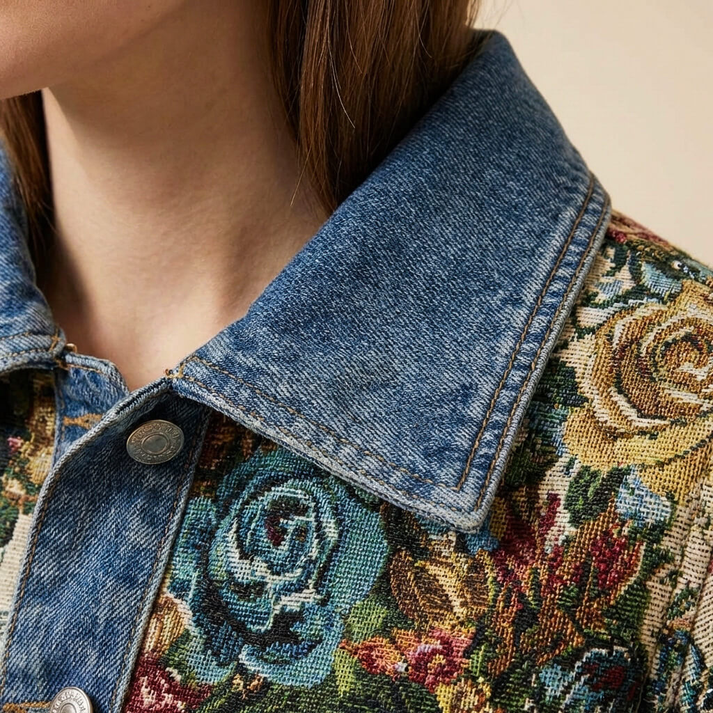 Florenne | Women’s Floral Denim Jacket