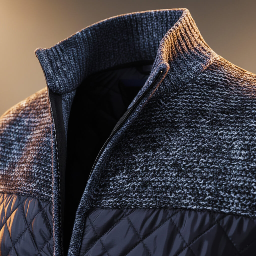 Cortiano | Men’s Chenille Wool-Blend Quilted Jacket