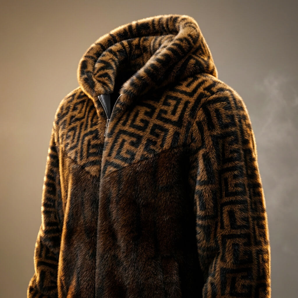 Pleysa | Men’s Plush Fur Hooded Jacket