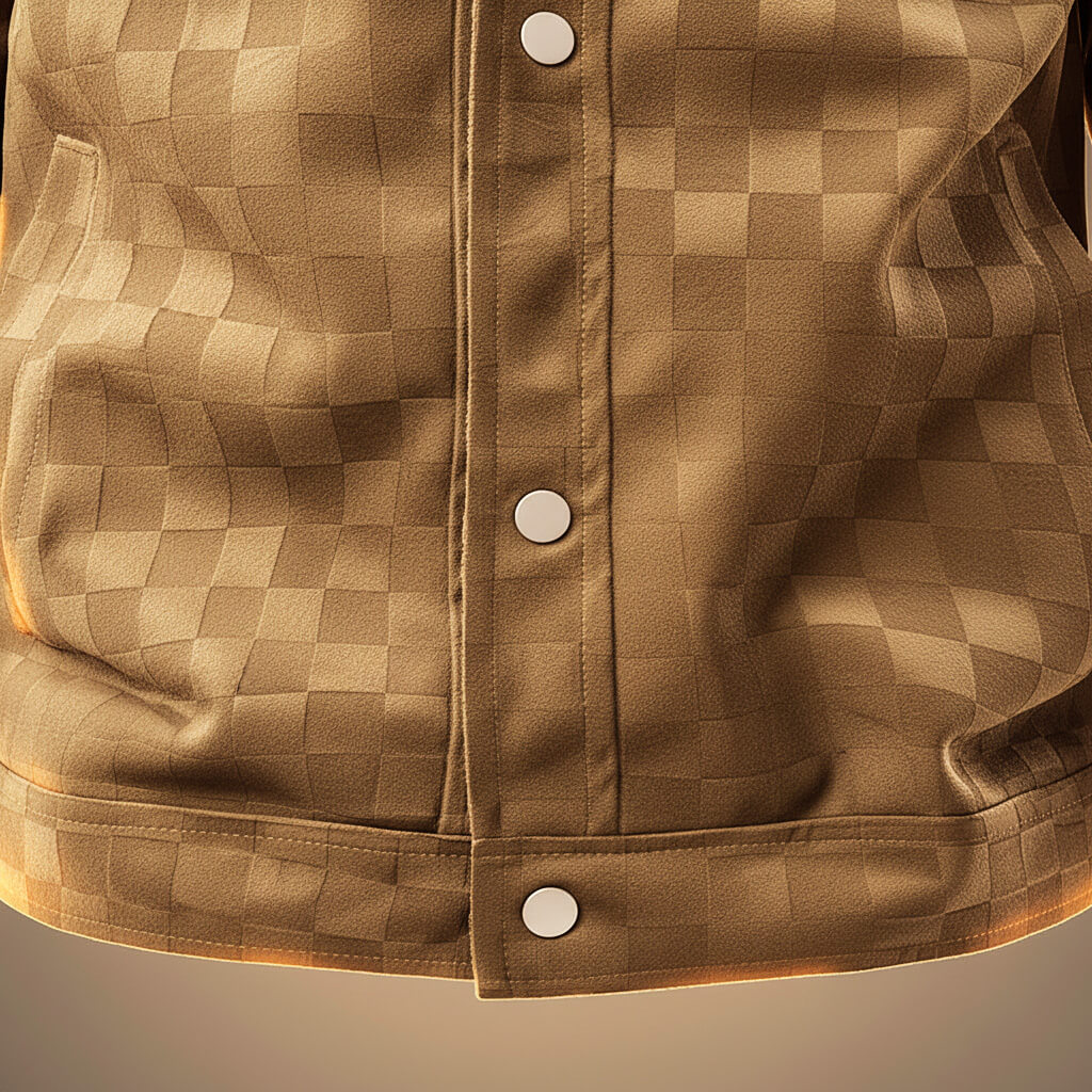 Sorello | Men’s Checkered Suede Jacket