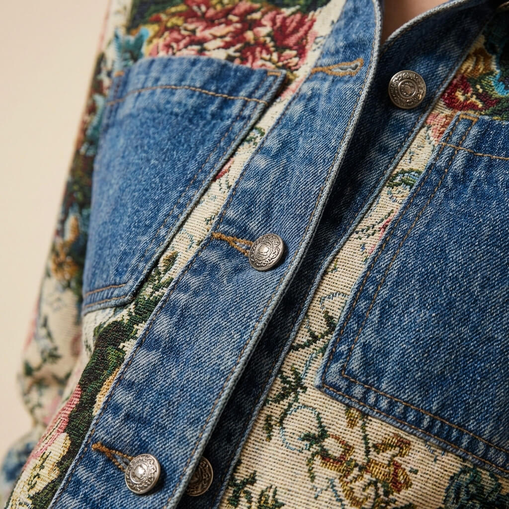 Florenne | Women’s Floral Denim Jacket