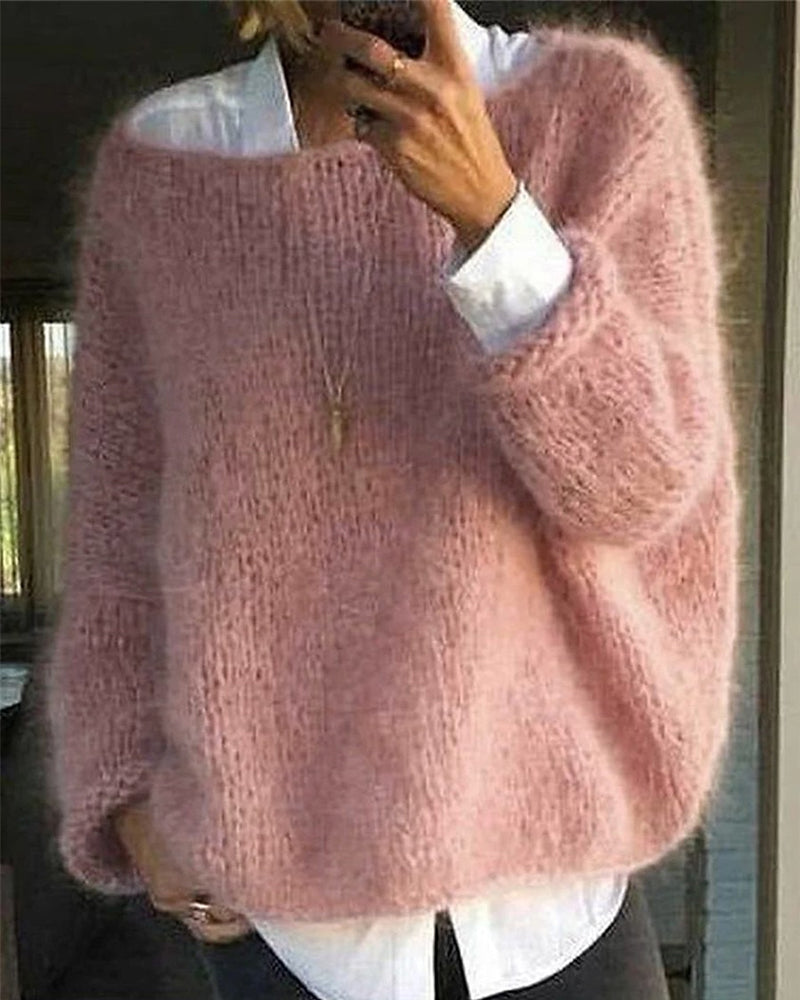 Refined Women's Practical Soft Knitted Long-Sleeved Jumper for Winter