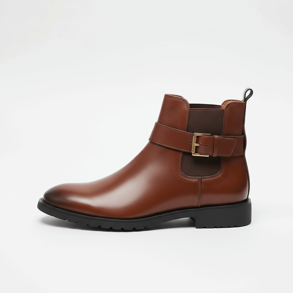 Strap Detail Chelsea Boots
