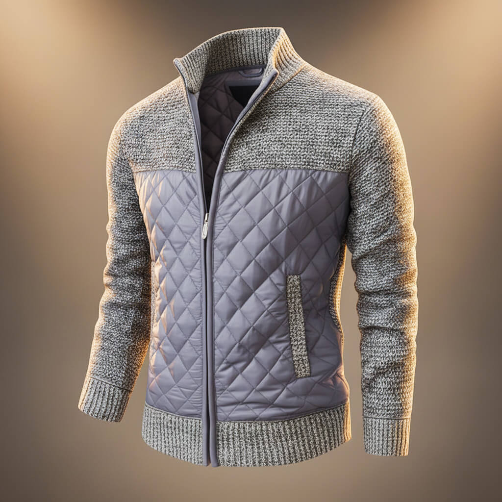 Cortiano | Men’s Chenille Wool-Blend Quilted Jacket