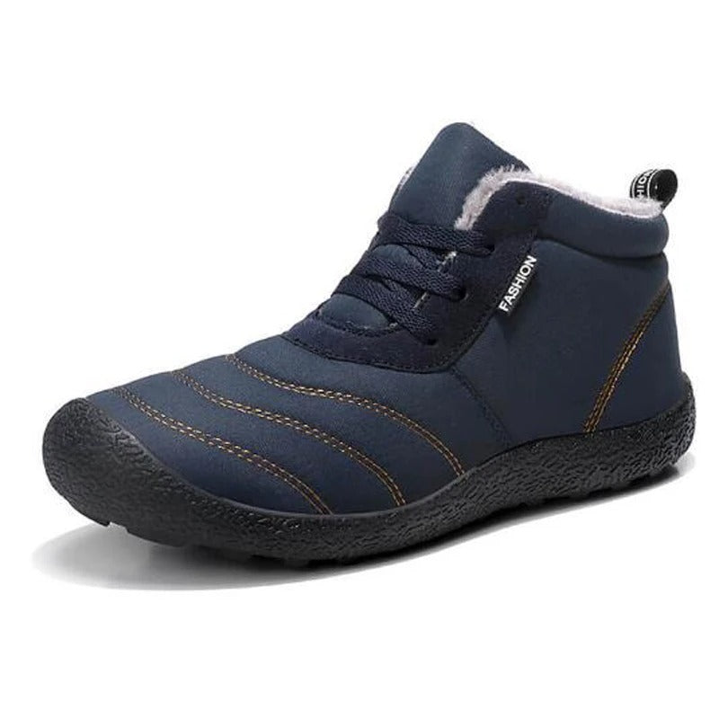 Men's Adventure Winter Hiking Boots with Plush Fur Lining and Anti-Slip Sole