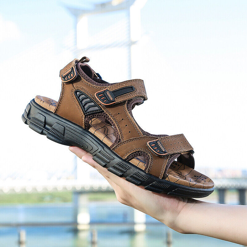Men’s Velcro Sandals Adjustable Comfort Fit with Supportive Sole