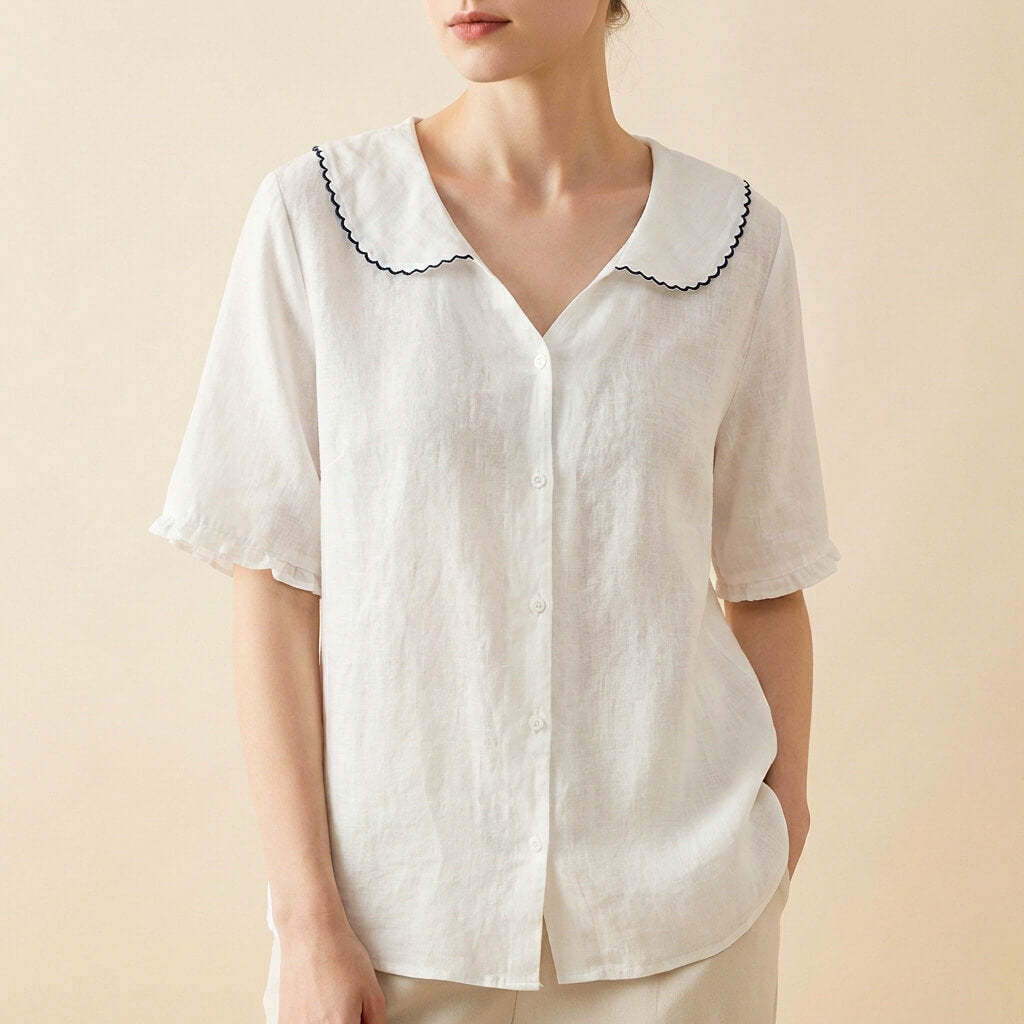 Elviane | Women’s Linen Blend Blouse